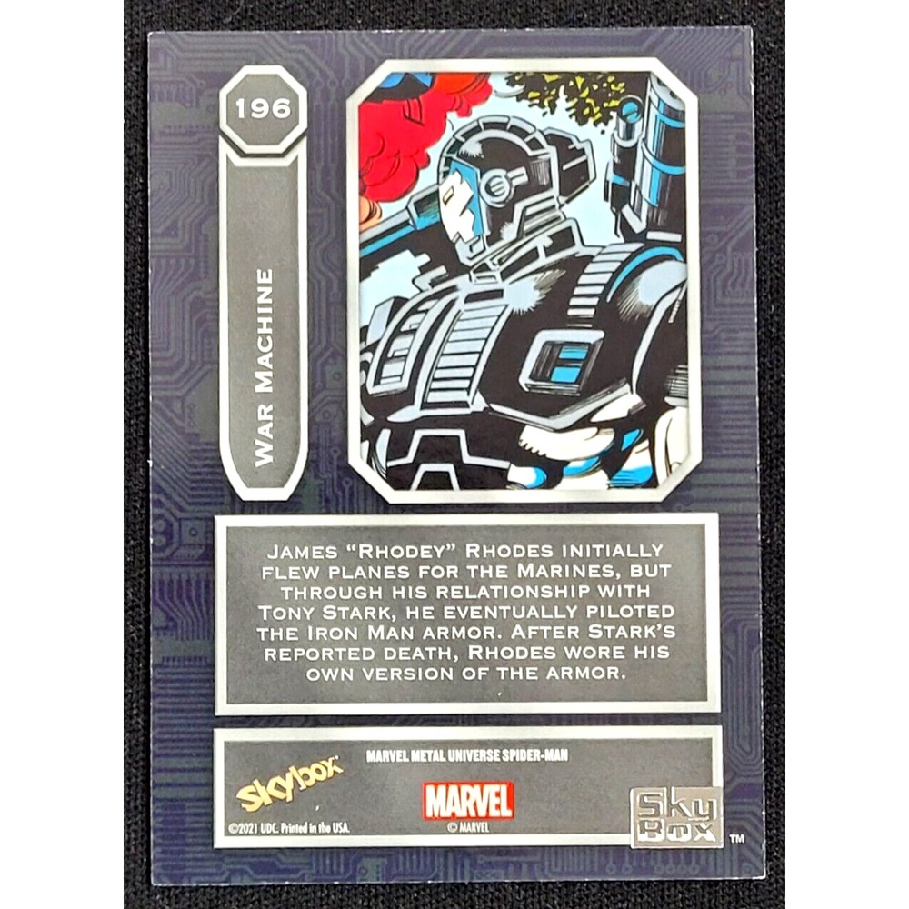 2022 UPPER DECK MARVEL METAL UNIVERSE SPIDER-MAN - WAR MACHINE HIGH SERIES - Picture 2 of 2